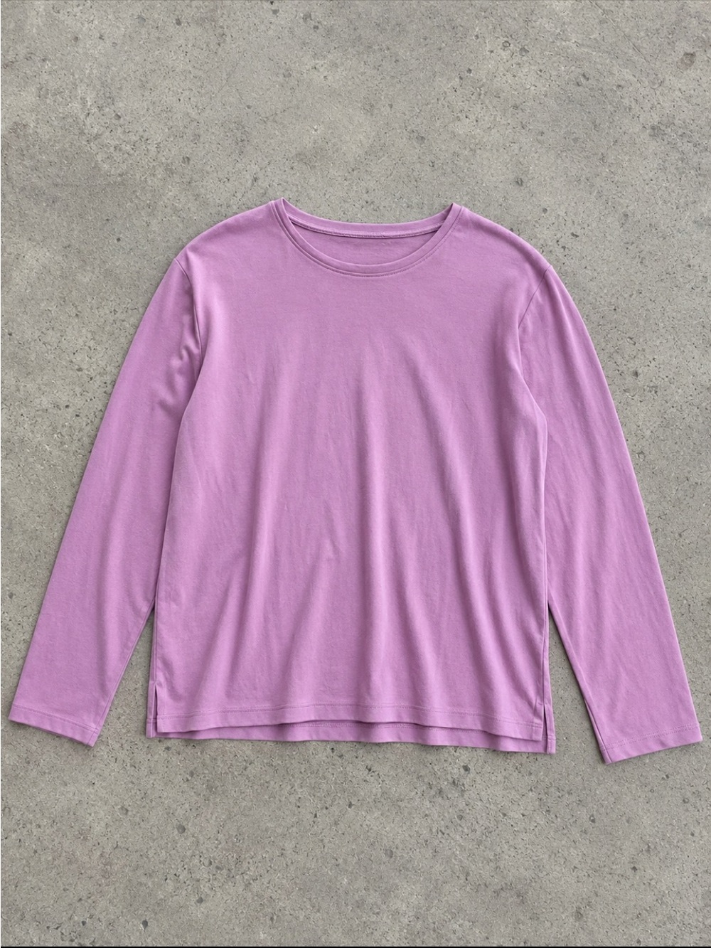 L.L.Bean 100% Cotton Long Sleeve Crewneck Tee Shirt Woman XL Pink Classic Preppy